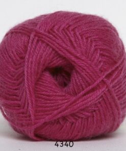 Sock 4 - Strømpegarn - Uldgarn - fv 4340 Pink