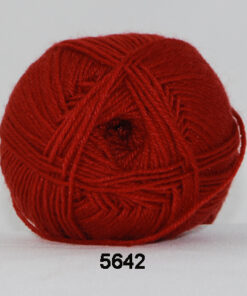 Sock 4 - Strømpegarn - Uldgarn - fv 5642 Rust Rød